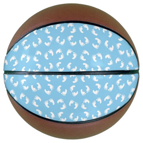 Baby Footprints Baby Foot Footsteps Feet Blue Basketball