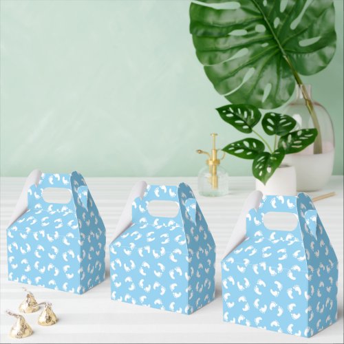 Baby Footprints Baby Foot Footsteps Feet Blue Favor Boxes