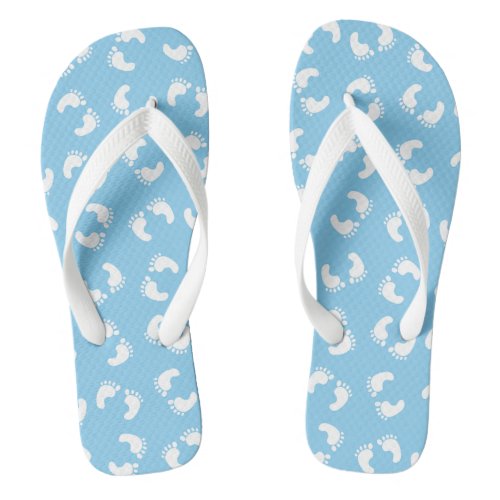 Baby Footprints Baby Foot Footsteps Feet Blue Flip Flops