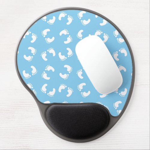 Baby Footprints Baby Foot Footsteps Feet Blue Gel Mouse Pad