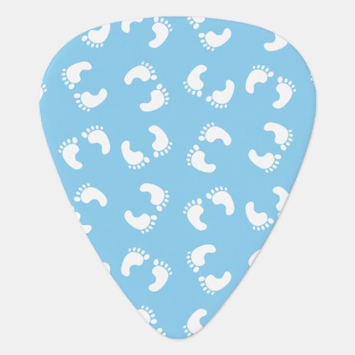 Baby Footprints Baby Foot Footsteps Feet Blue Guitar Pick