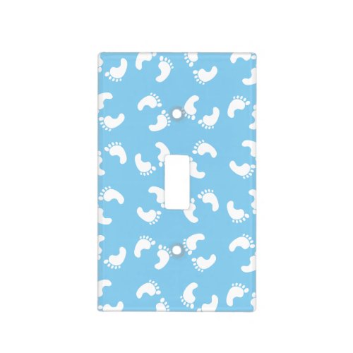 Baby Footprints Baby Foot Footsteps Feet Blue Light Switch Cover