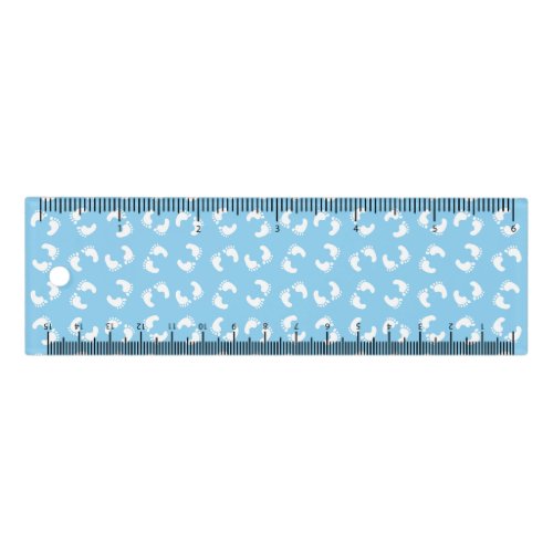 Baby Footprints Baby Foot Footsteps Feet Blue Ruler