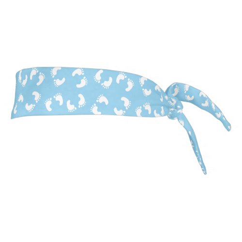 Baby Footprints Baby Foot Footsteps Feet Blue Tie Headband