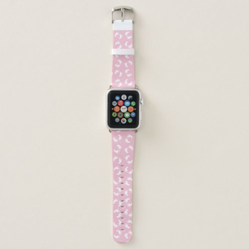 Baby Footprints Baby Foot Footsteps Feet Pink Apple Watch Band