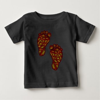 Baby Footprints Baby T-shirt by scribbleprints at Zazzle