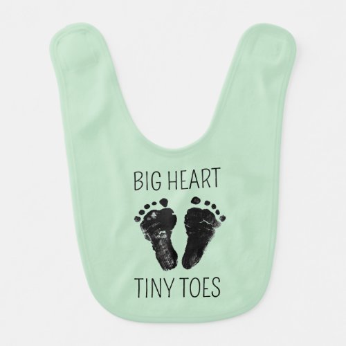 Baby Footprints Big Heart Tiny Toes Bib