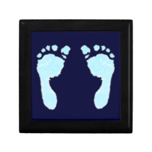 Baby Footprints (Boy) Jewelry Box