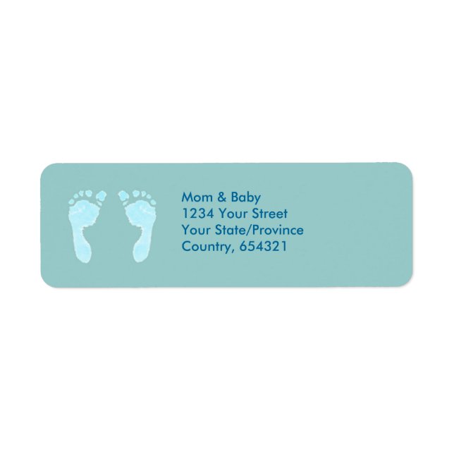 Baby Footprints (Boy) Label (Front)