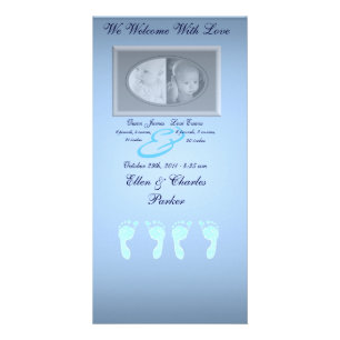 Baby Footprints (Boy Twins) Card