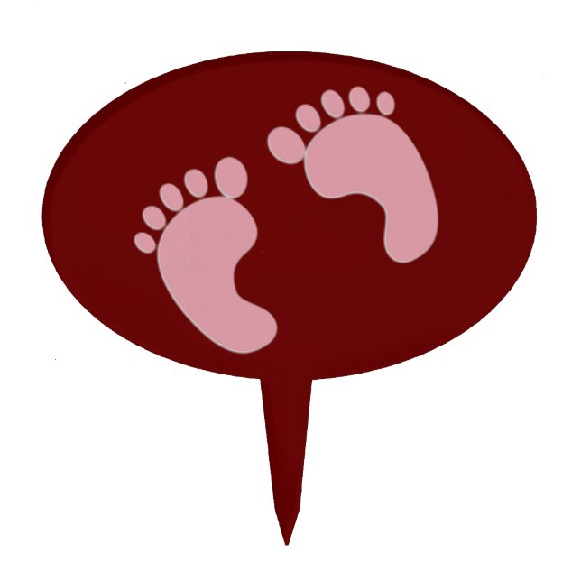 Baby Footprints Cake Topper (Front)