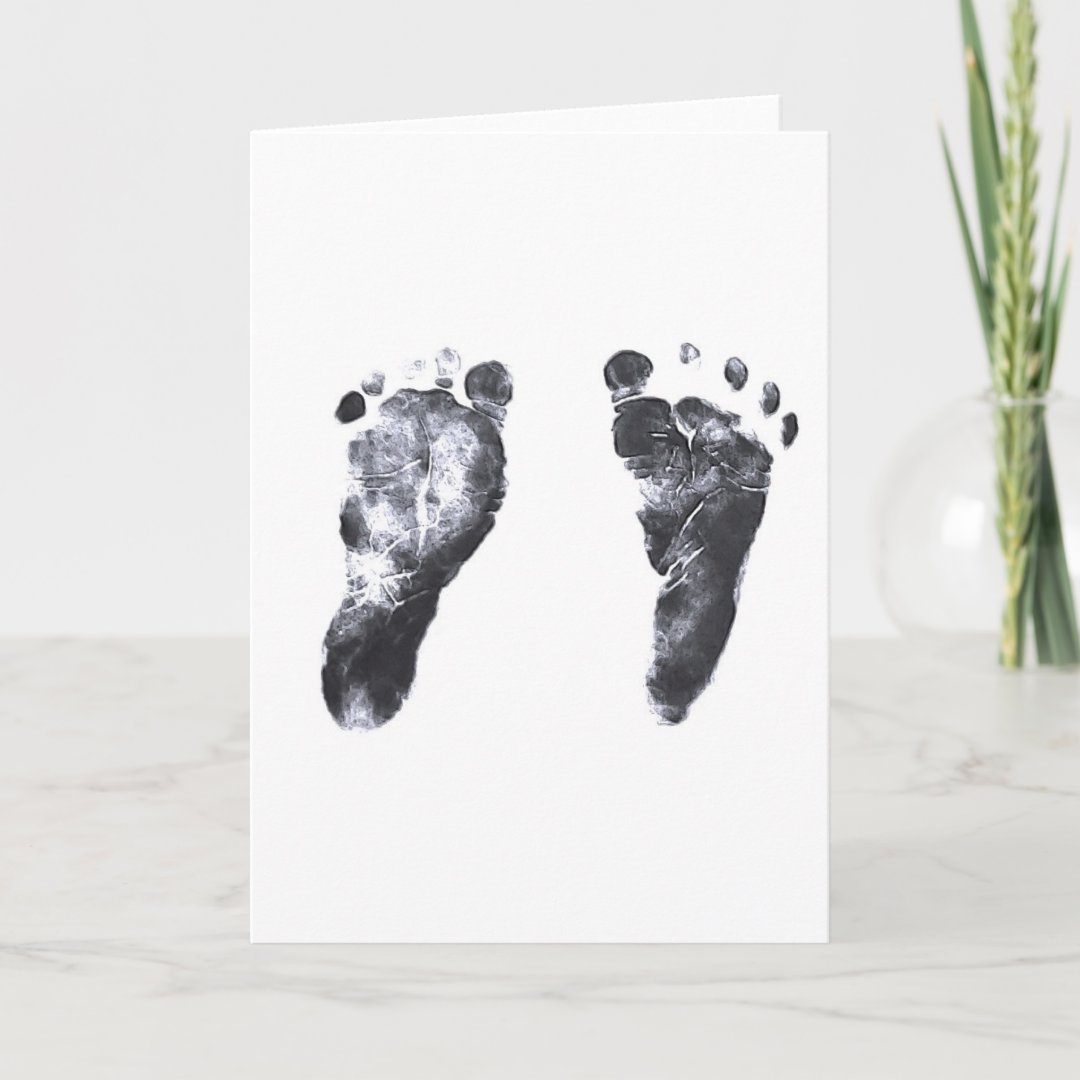 Baby Footprints Card Zazzle