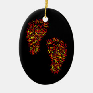 Baby Footprints Ceramic Ornament