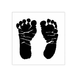 Baby Footprints cute Baby Shower Stamp