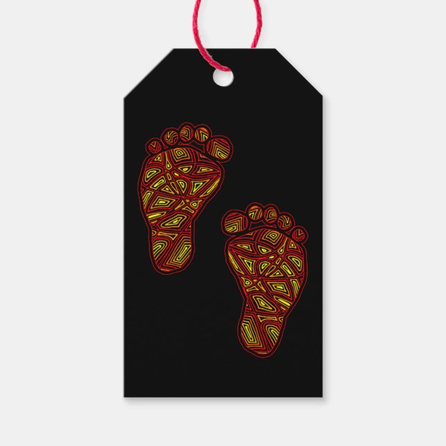 Baby Footprints Gift Tags (Front)