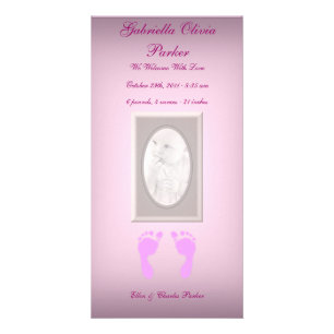 Baby Footprints (Girl) Card