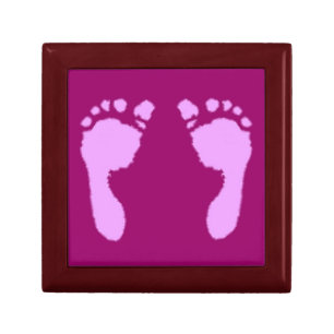 Baby Footprints (Girl) Keepsake Box