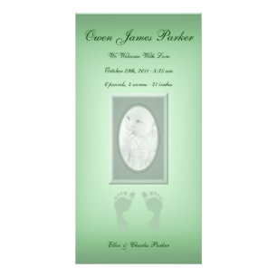 Baby Footprints (Green) Card