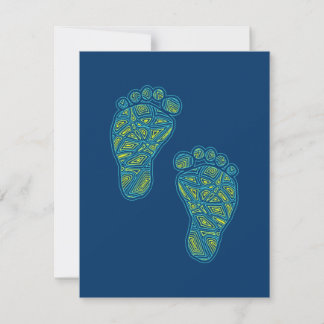 Baby Footprints Invitation