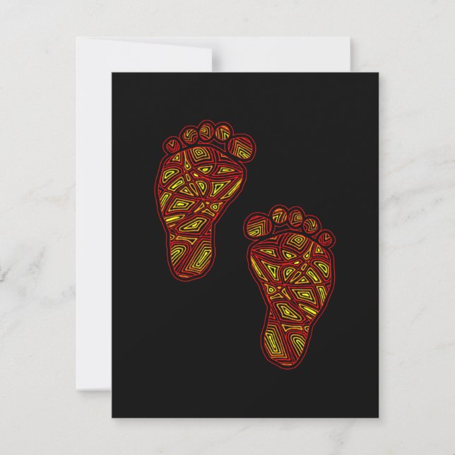 Baby Footprints Invitation (Front)