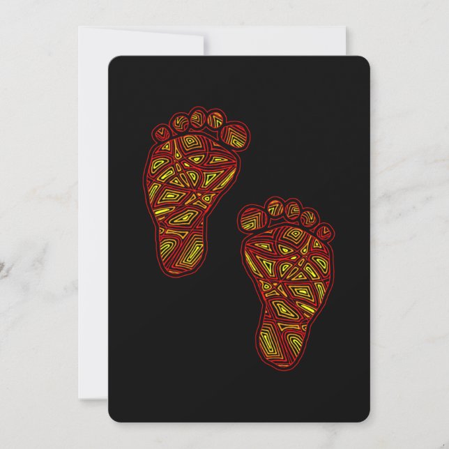 Baby Footprints Invitation (Front)