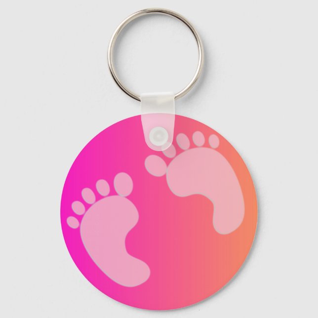 Baby Footprints Keychain (Front)