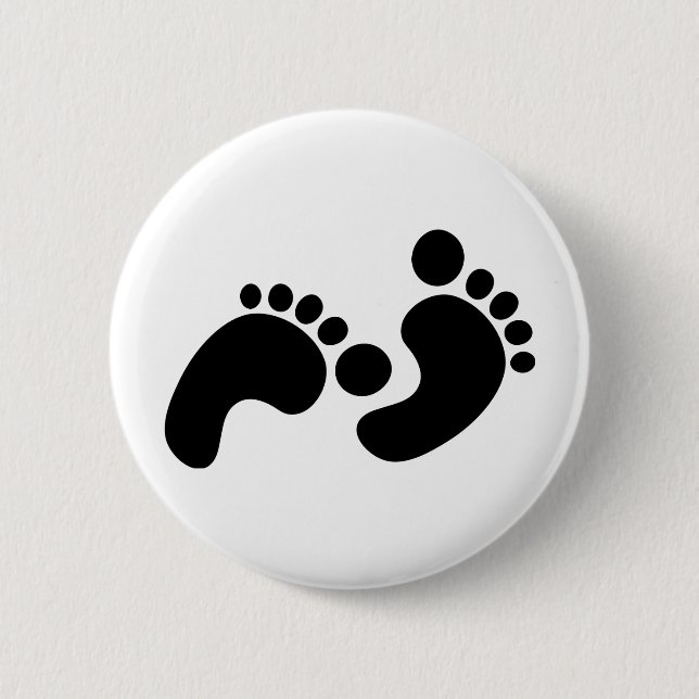 baby footprints pinback button (Front)