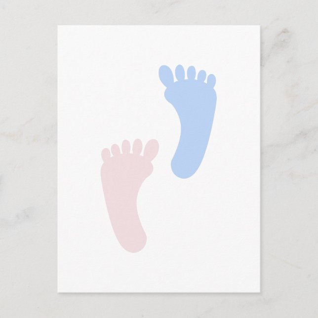 Baby Footprints Postcard (Front)