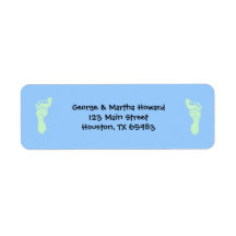 Baby Footprints Return Address Labels