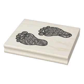 Baby Footprints Rubber Stamp