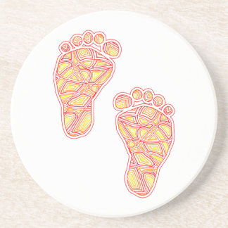 Baby Footprints Sandstone Coaster