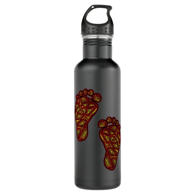 Baby Footprints Stainless Steel Water Bottle (Front)