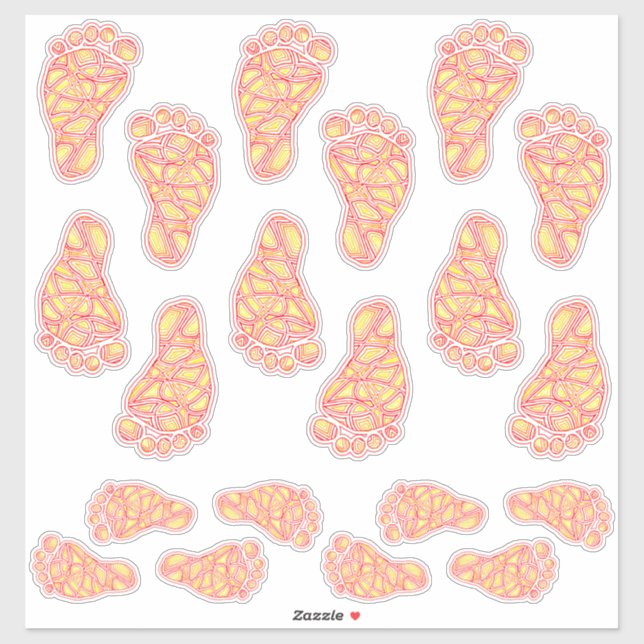 Baby Footprints Sticker (Sheet)