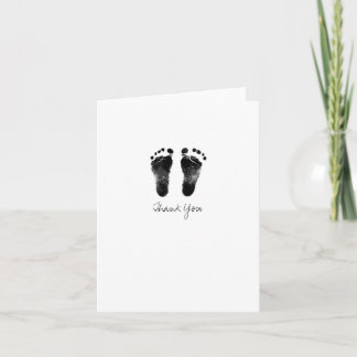 Baby Footprints Thank You Note Card