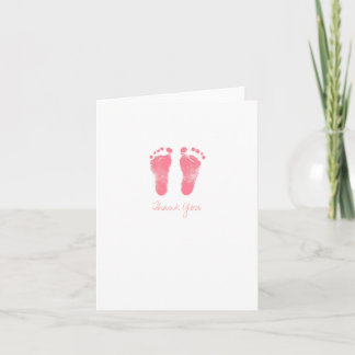 Baby Footprints Thank You Note Card