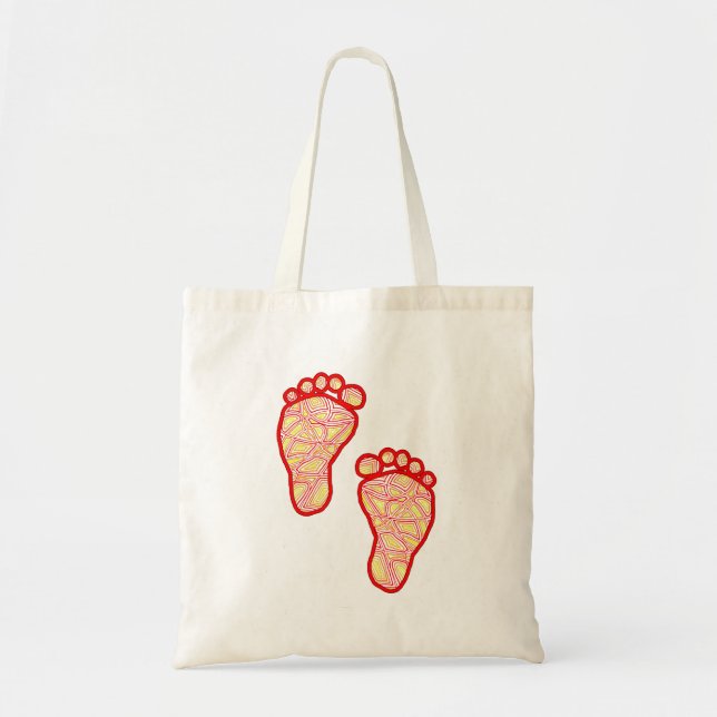 Baby Footprints Tote Bag (Front)