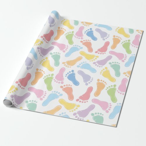 Baby Footprints Wrapping Paper