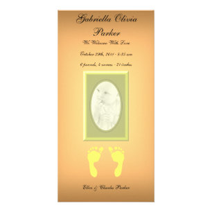 Baby Footprints (Yellow) Card