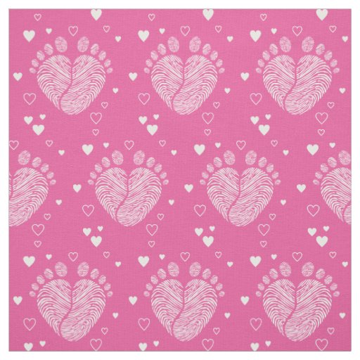 Baby footsteps fabric