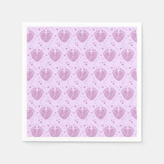 Baby footsteps paper napkins (Front)