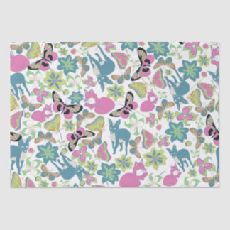 Baby Fox and flowers gift bag Tissue Paper