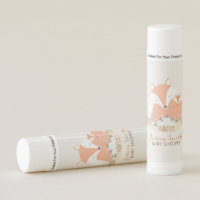 Baby Fox and Mom Personalized Baby Shower Lip Balm