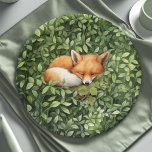 Baby Fox Baby Shower Whimsical Watercolor Paper Plates<br><div class="desc">Add a touch of charm to your baby shower celebration with our adorable paper plates featuring a hand-painted watercolor design of a cute, shy, and sleepy baby fox nestled amidst lush greenery. These plates are perfect for serving cake, snacks, and finger foods, offering a delightful backdrop for all your delicious...</div>