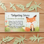 Baby Fox Babysitter Nanny Childcare Watercolor Business Card