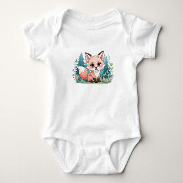 Baby fox  bodysuit (Front)