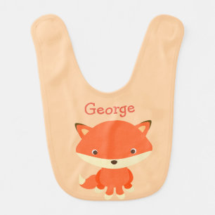 Baby fox,cute, animal baby boy bib