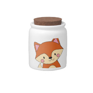 Baby Fox Drawing Cute Fox Art Baby Fox Design Candy Jar