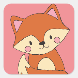 Cute Fox Drawing Stickers - 38 Results | Zazzle