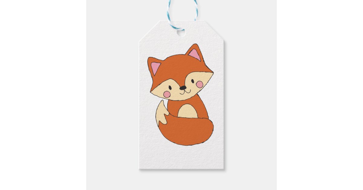 Download Baby Fox Drawing Cute Fox Design Gift Tags Zazzle Com