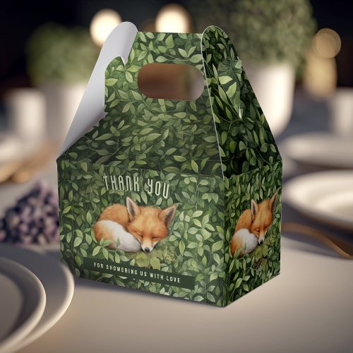Baby Fox Foldable Favor Gift Box Baby Shower